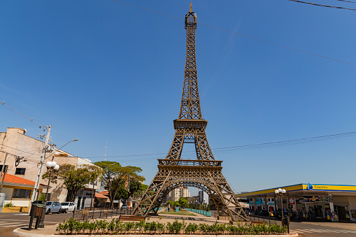 Replica of the Eiffel Tower in the city of Ivaiporã, southern Brazil