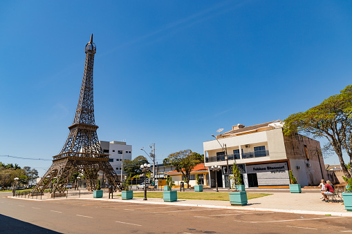 Replica of the Eiffel Tower in the city of Ivaiporã, southern Brazil