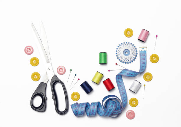 istock Set of different sewing items isolated on white background 1271217909