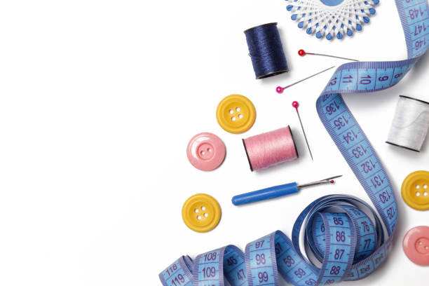 istock Set of different sewing items isolated on white background 1271217934