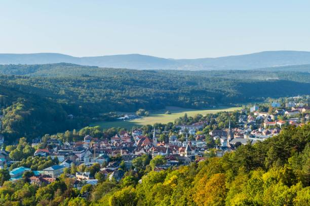 Bad Kissingen Germany from above stock photo