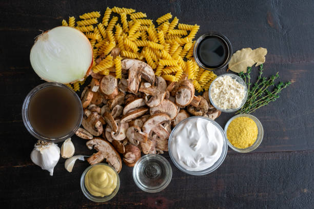 istock Vegan Mushroom Stroganoff Ingredients 1271226299