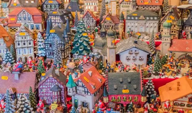 Photo of Famous Miniature Half-Timbered Houses on Christmas Market Germany