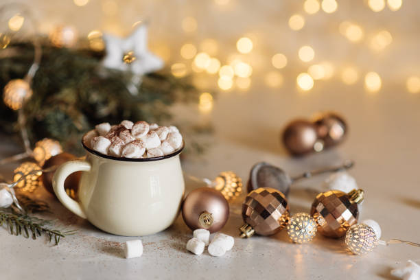 istock Set with white mug for mockup. The mug with the christmas decorations. 1271230455