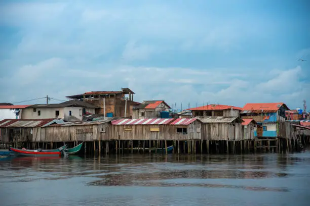 Photo of Fishing village in Tumaco on the Colombian Pacific coast.