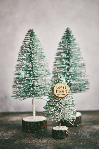 istock Christmas background image with three Christmas Trees and Message 1271241639