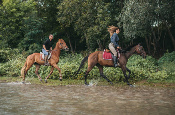 istock Horse riding by the river 1271244226