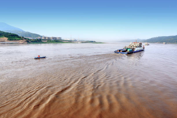 istock On the Yangtze River, cargo ships shuttle back and forth, and the 