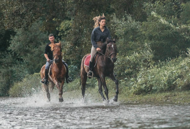 istock Horse riding by the river 1271244998