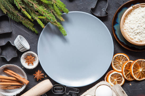 istock ingredients for Christmas pastries, selective focus, the top view 1271249295