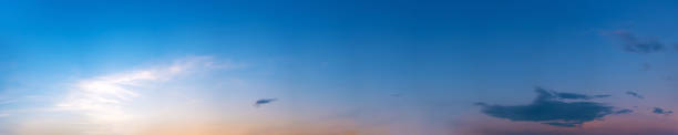 istock Twilight panorama sky background with colorful cloud in dusk. 1271253399