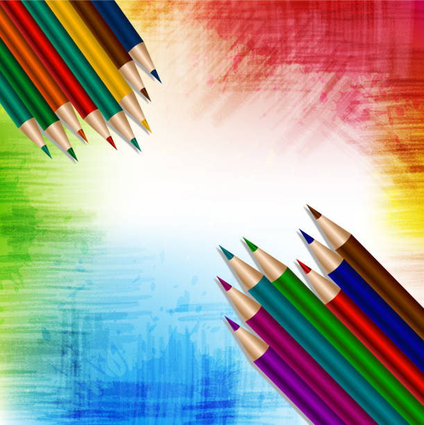 Color Pencils Stock Illustration - Download Image Now - Colored Pencil,  White Background, Illustration - iStock