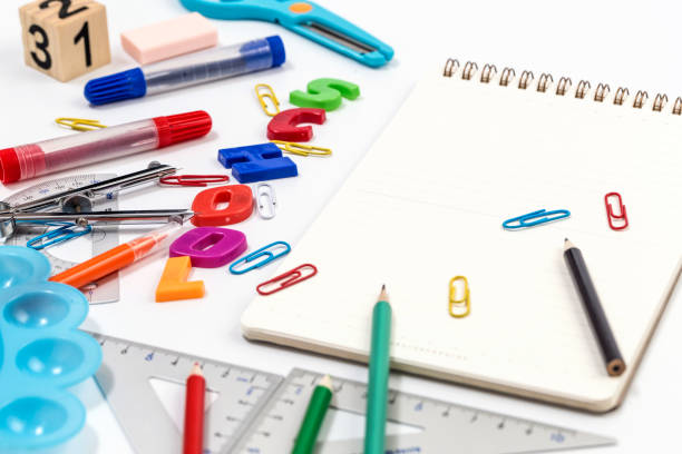 istock There are many types of learning stationery on the desk 1271262035
