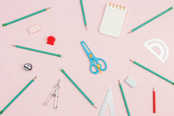 istock There are many types of learning stationery on the desk 1271262068