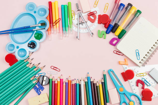 istock There are many types of learning stationery on the desk 1271262197