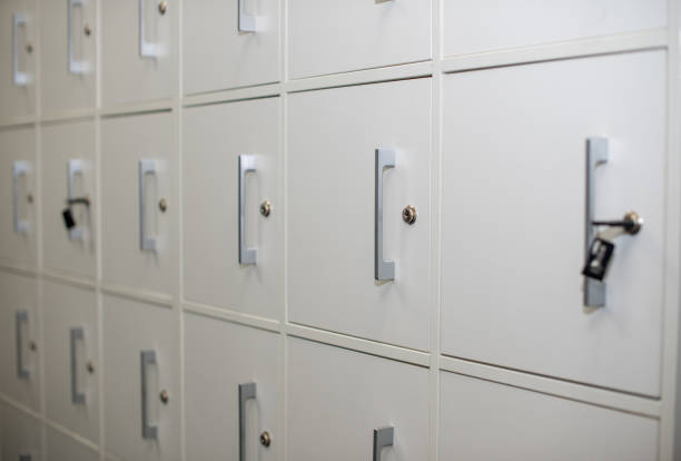 istock Close up shot of cupboards with keys 1271269146
