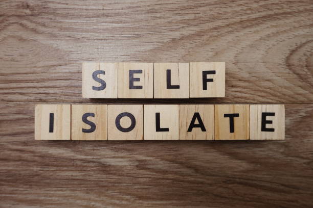 istock Self-Isolate alphabet letter on wooden background 1271270801