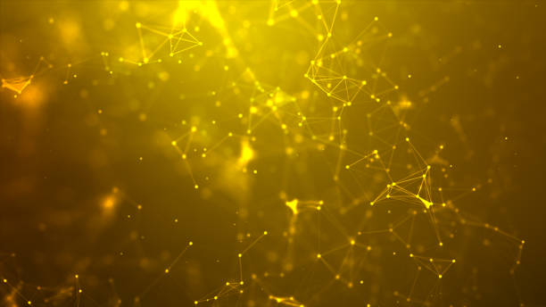 istock Abstract background Dot and connect line for cyber technology futuristic and network connection concept with dark and grain processed wide screen ratio 1271271649