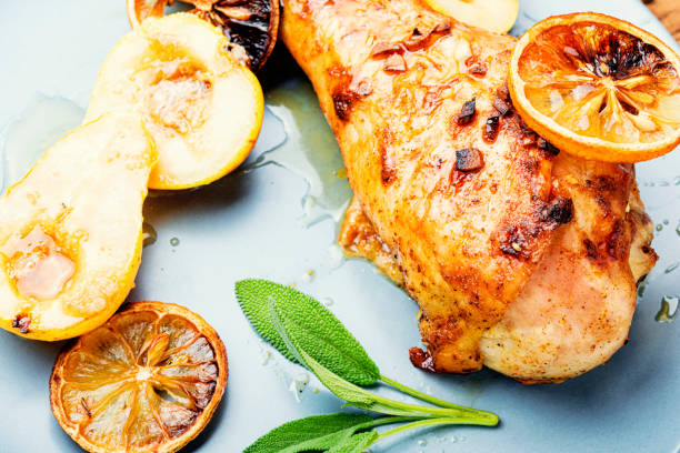 istock Roasted turkey legs with pear 1271273962