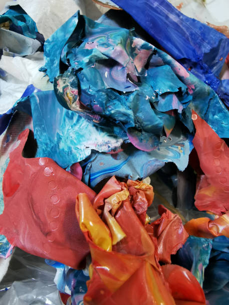 istock Garbage from debris that is degraded layers of paint removed from surfaces 1271274443