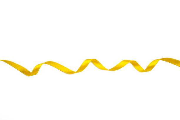 istock Shiny gold ribbon over white background, design element 1271275193