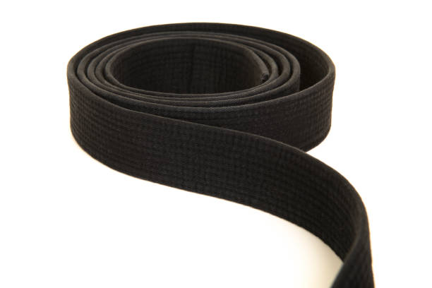 istock Martial art black belt on a white background 1271275290