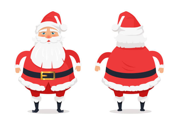 110+ Santa Claus Back View Illustrations - iStock