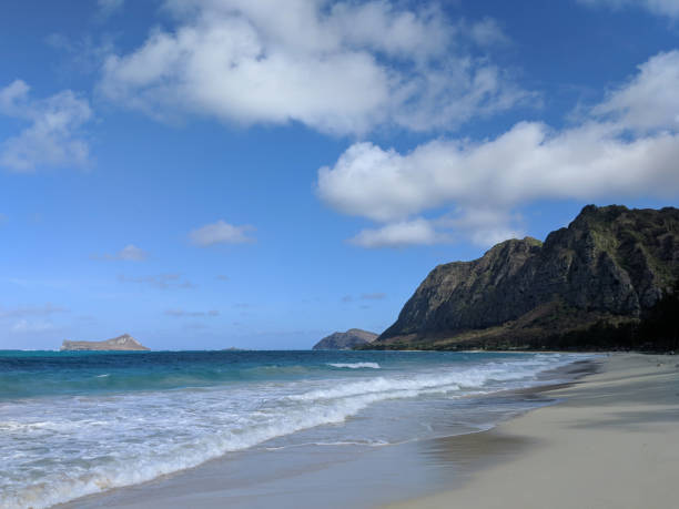 istock Waves lap on Waimanalo Beach 1271279898