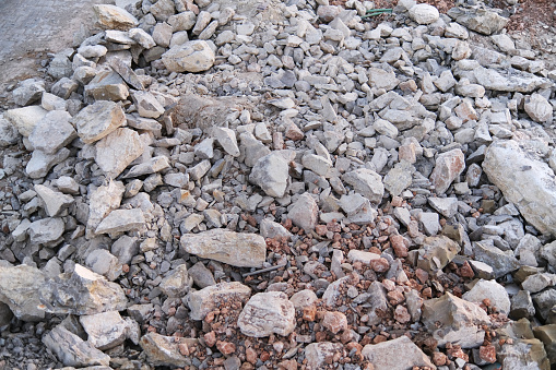 Crushed stone texture background.