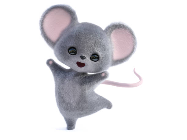 istock 3D rendering of a cute happy mouse. 1271282255