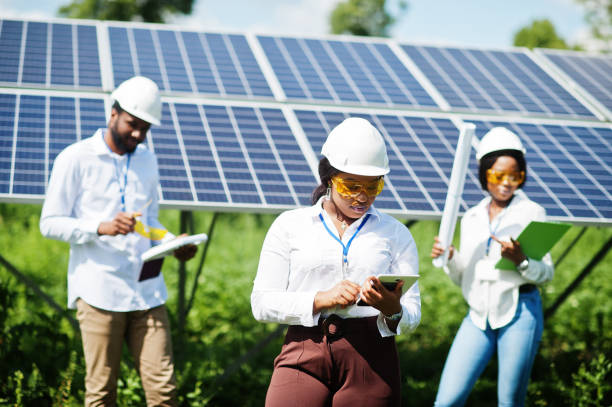 istock African american technician near solar panels. 1271288660