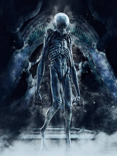 istock Creepy alien in a cave 1271289702