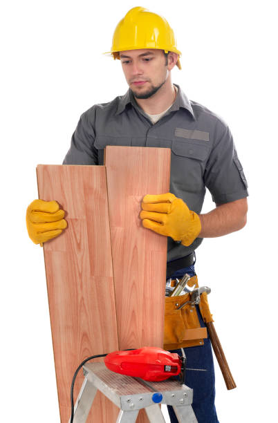 istock Building contractor with hardwood tiles 1271290535