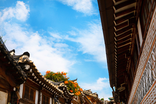 Bukchon Hanok Village of Seoul city, the tradition and the new city