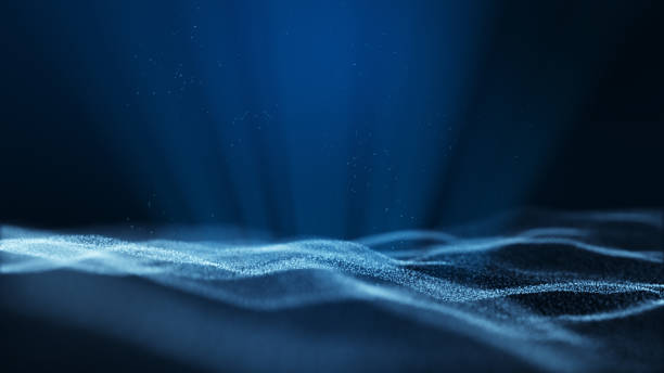 istock Dark blue abstract animation background with moving and flicker particles form. 1271307932