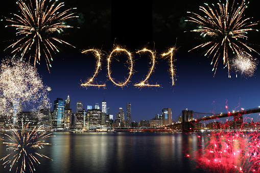 New year 2021 fireworks