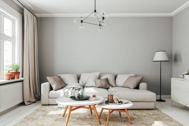 istock Scandinavian Style Living Room Interior Design 1271311312