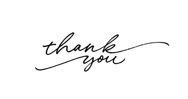 Thank you ink brush vector lettering. Thank you modern phrase handwritten vector calligraphy with swooshes. Thank you ink brush vector lettering. Thank you modern phrase handwritten vector calligraphy with swooshes. Black paint lettering isolated on white background. Postcard, greeting card, t shirt print. banner sign illustrations stock illustrations