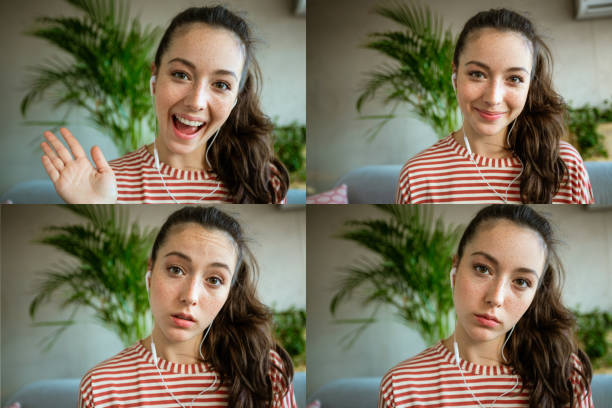 istock Young woman during video call 1271313076