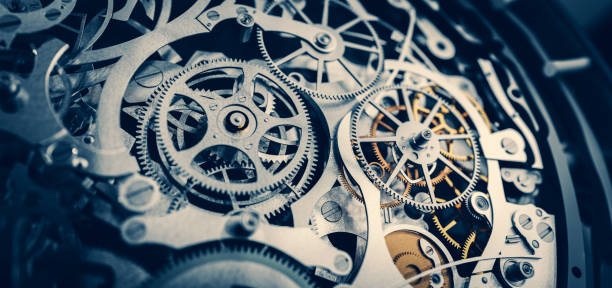 Gears and cogs mechanism. Industrial machinery