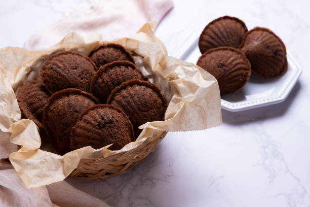 istock Chocolate cookies in the shape of shells, Madeleine 1271314226