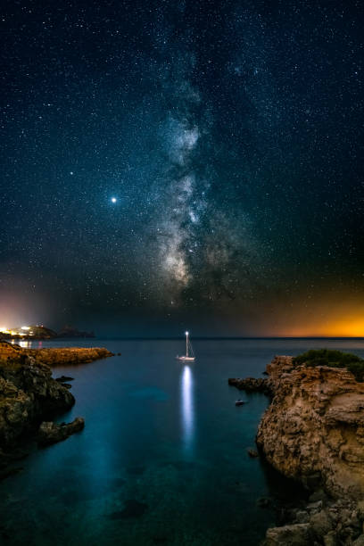 istock Cala Llenita at night. Ibiza island. 1271314342