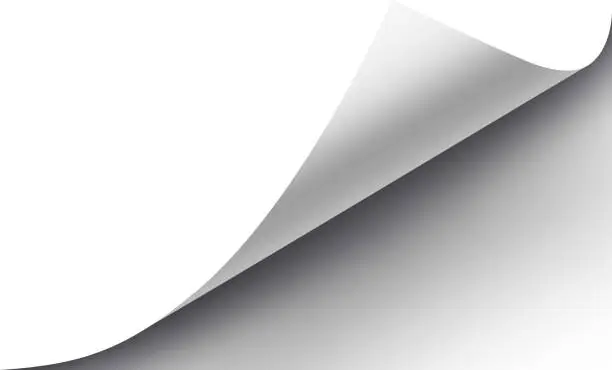 Vector illustration of white page curl