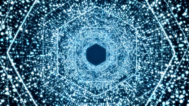 istock sci-fi tunnel with digital symbols abstract 3D render 1271318003