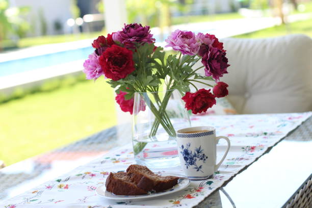istock Coffee and cake time with beautiful details 1271318176