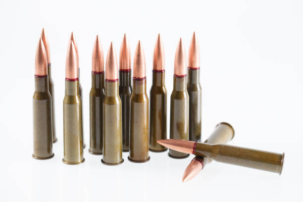 istock Hunting cartridges of caliber on a white background. 308 Win 1271320308