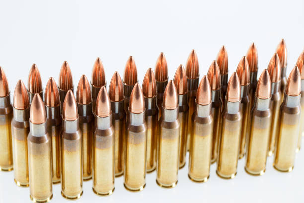 istock Hunting cartridges of caliber on a white background. 308 Win 1271320449