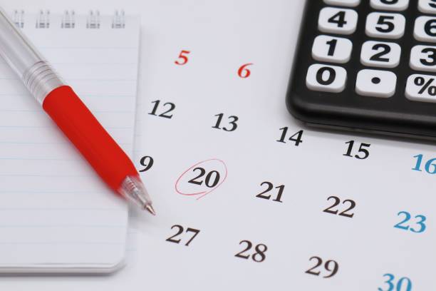 istock Calculator and calendar 1271324327