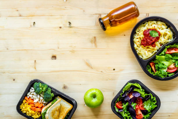 istock Restaurant food delivery. Take away lunch in boxes 1271327562