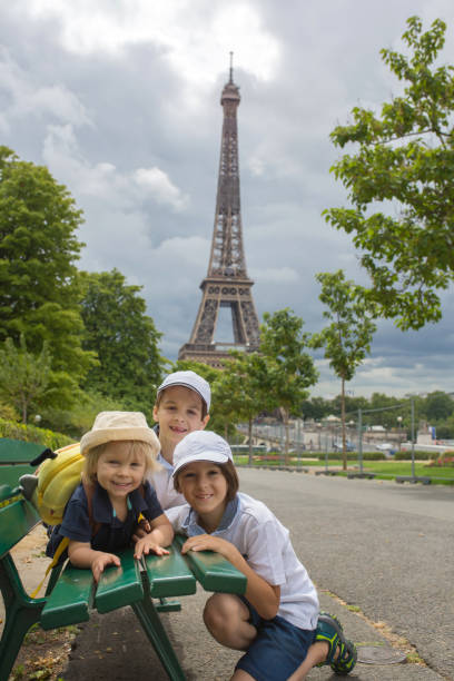 istock Happy family with children, visiting Paris 1271338295